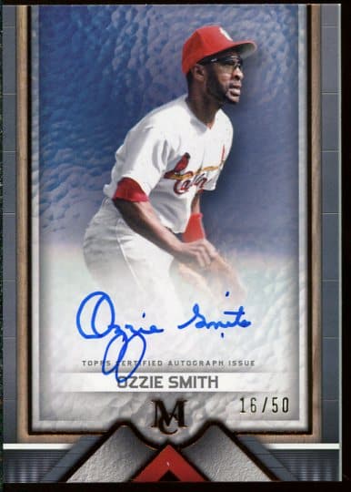 Authentic Autographed Ozzie Smith 2023 Topps Museum Collection Baseball Card Serial Numbered