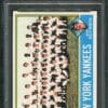 Authentic 1976 Topps #17 Yankees Team PSA 8 Baseball Card