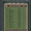 Authentic 1976 Topps #17 Yankees Team PSA 8 Baseball Card