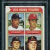 Authentic 1974 Topps #605 Rookie Pitchers PSA 8 Baseball Card
