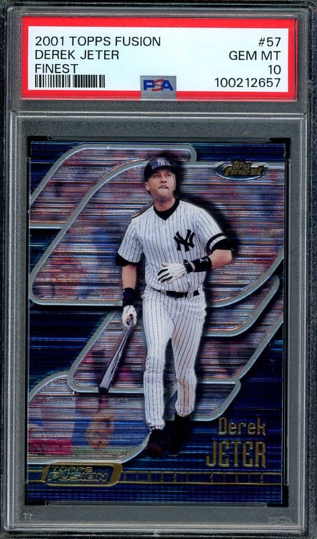 Authentic 2001 Topps Fusion #2 Derek Jeter PSA 10 Rookie Baseball Card