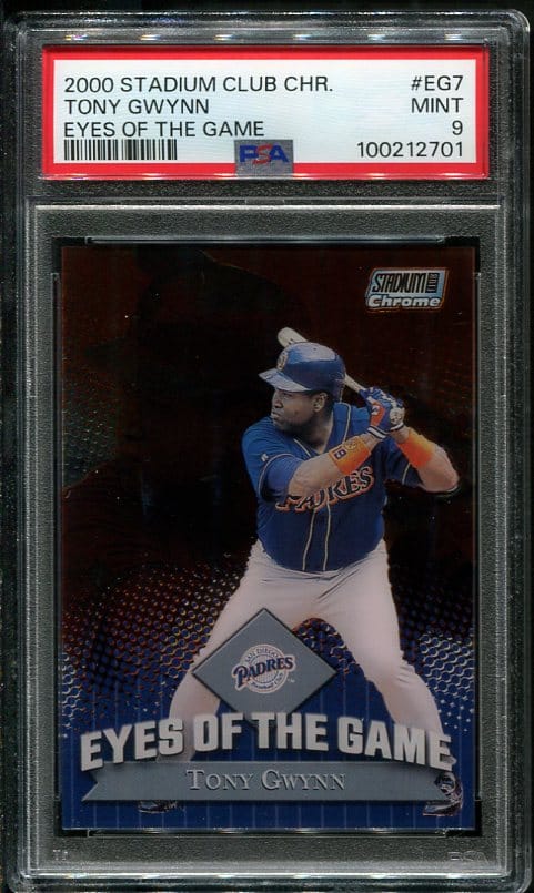 Authentic 2000 Topps Stadium Club Chrome #EG7 Tony Gwynn Eyes of the Game PSA 9 Baseball card