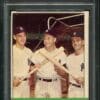 Authentic 1963 Topps #173 Bombers' Best Mickey Mantle, Tom Tresh, Bobby Richardson PSA 4 Baseball Card