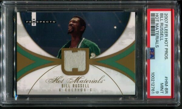 2007 Fleer Hot Prospects Materials #HM-BR Bill Russell Basketball Card