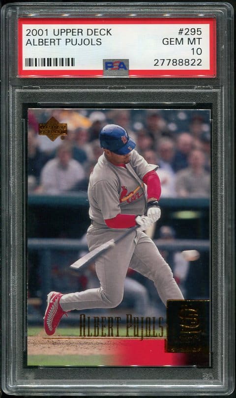 Authentic 2001 Upper Deck #295 Albert Pujols PSA 10 Rookie Baseball Card
