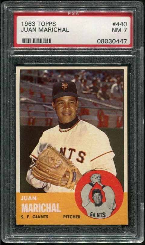 Authentic 1963 Topps #440 Juan Marichal PSA 7 Baseball Card