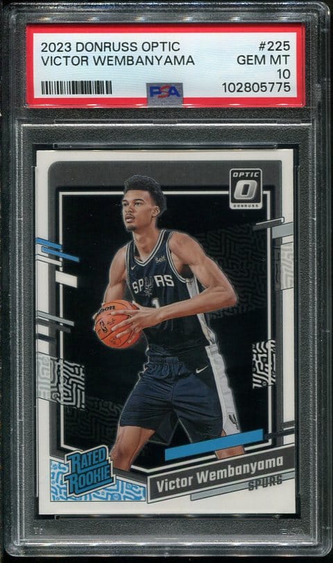 2023 Donruss Optic #225 Victor Wembanyama PSA 10 Rookie Basketball Card