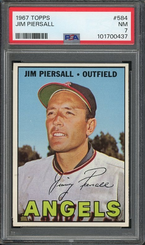 Authentic 1967 Topps #584 Jim Piersall PSA 7 Baseball Card