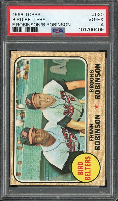 Authentic 1968 Topps #530 Bird Belters PSA 4 Baseball Card