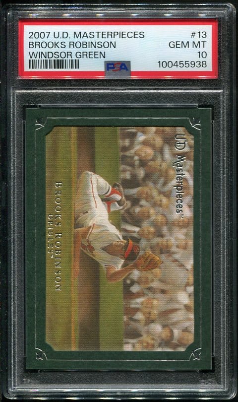 2007 UD Masterpieces #13 Brooks Robinson Windsor Green PSA 10 Baseball Card