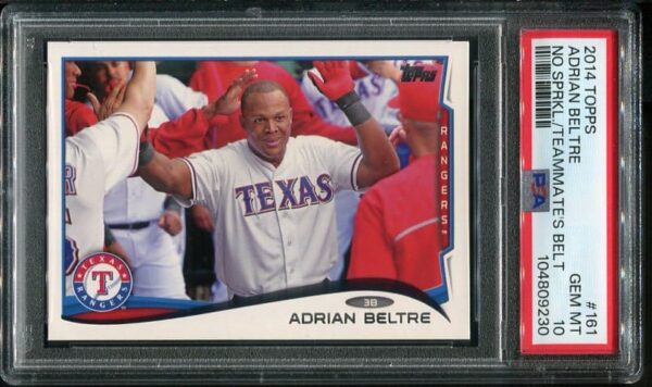 Authentic 2014 Topps #161 Adrian Beltre PSA 10 Baseball Card