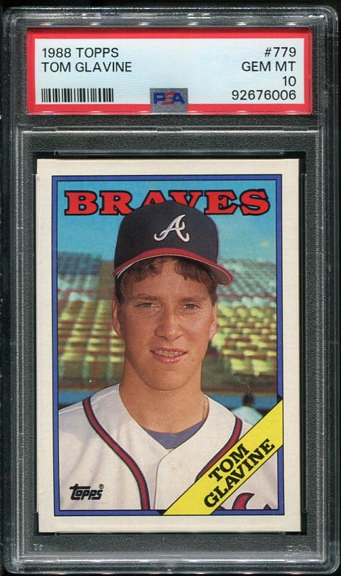 Authentic 1988 Topps #779 Rookie Tom Glavine PSA 10 Baseball card