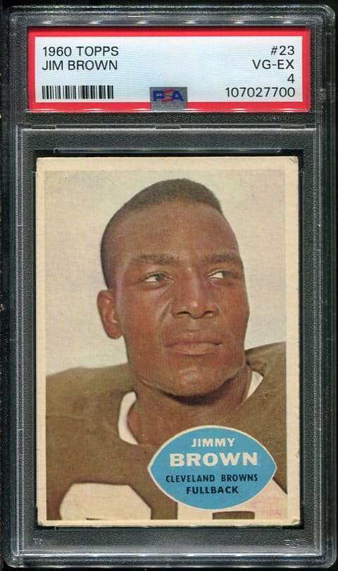 Authentic 1960 Topps #23 Jim Brown PSA 4 Football Card