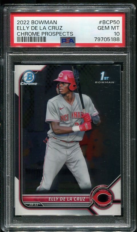 2022 Bowman Chrome Prospects #BCP50 Elly De La Cruz PSA 10 Rookie Baseball Card