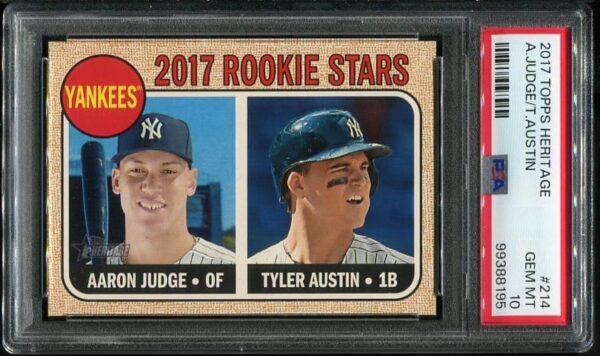 2017 Topps Heritage #214 Aaron Judge/Tyler Austin RC PSA 10 (99388195)