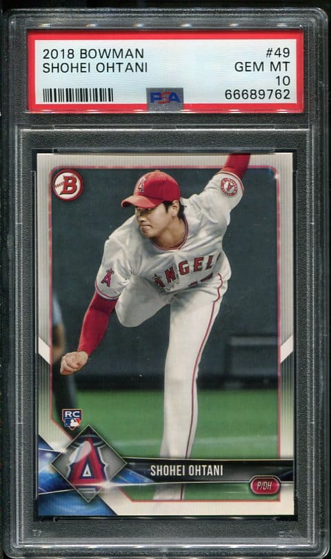 2018 Bowman #49 Shohei Ohtani PSA GEM MINT 10 Rookie Baseball Card