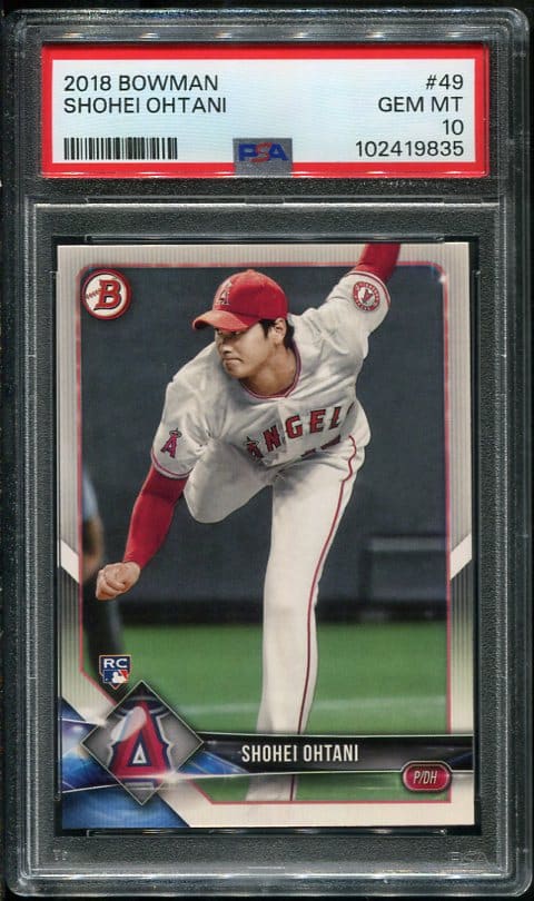 Hot! 2018 Bowman #49 Shohei Ohtani RC PSA 10 (102419835)