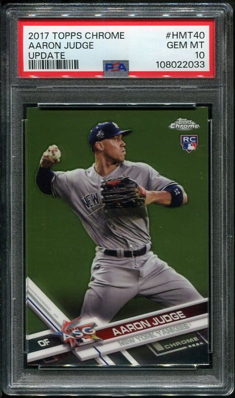 2017 Topps Chrome Update #HMT40 Aaron Judge RC PSA 10 (108022033)