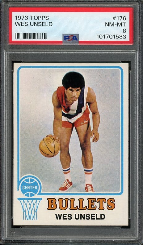 Authentic 1973 Topps #176 Wes Unseld PSA 8 Basketball Card
