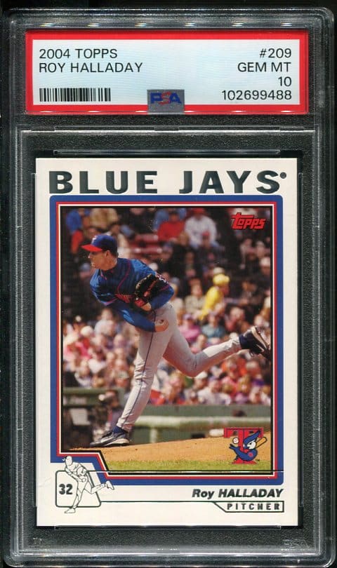 Authentic 2004 Topps #209 Roy Halladay PSA GEM MINT 10 Baseball Card