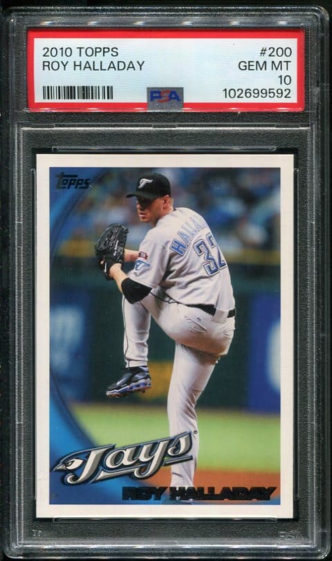 Authentic 2010 Topps #200 Roy Halladay PSA 10 Baseball Card
