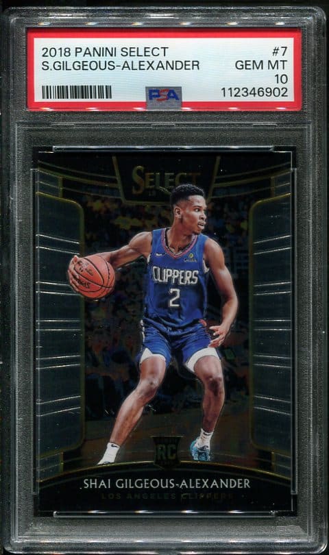 2018 Panini Select #7 Shai Gilgeous-Alexander RC PSA 10 (112346902)