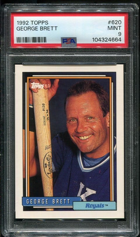 1992 Topps #620 George Brett PSA 9 HOF (104324664)