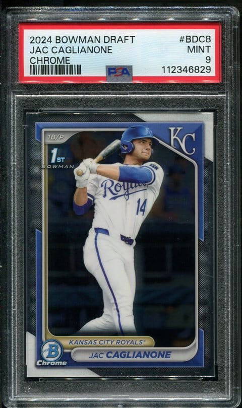 2024 Bowman Draft Chrome #BDC8 Jac Caglianone PSA 9 Rookie Baseball Card