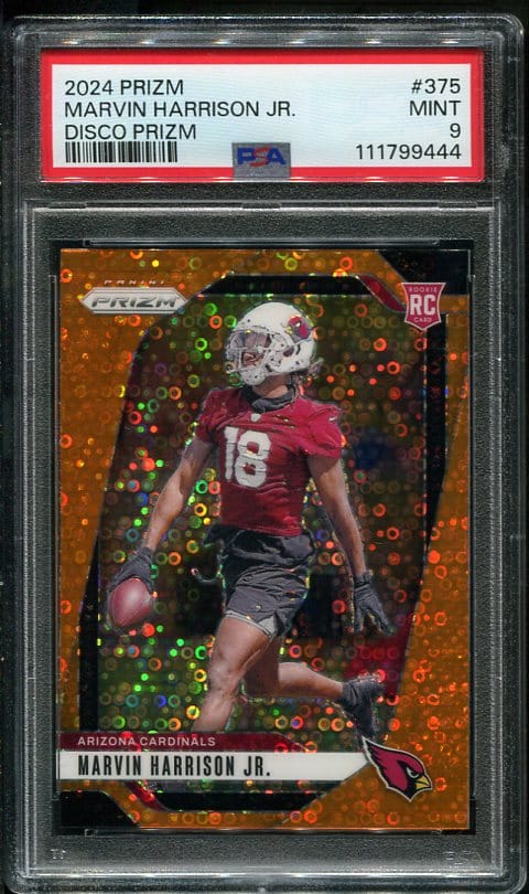 2024 Prizm #375 Marvin Harrison, Jr. Disco Prizm RC PSA 9 (111799444)