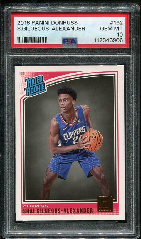 2018 Panini Donruss #162 S Gilgeous Alexander Rookie PSA 10 Basketball Card