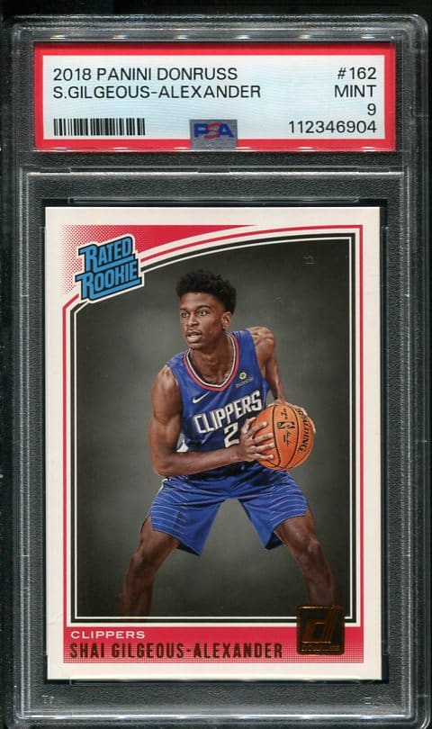 2018 Panini Donruss #162 S Gilgeous Alexander Rookie PSA 9 Basketball Card