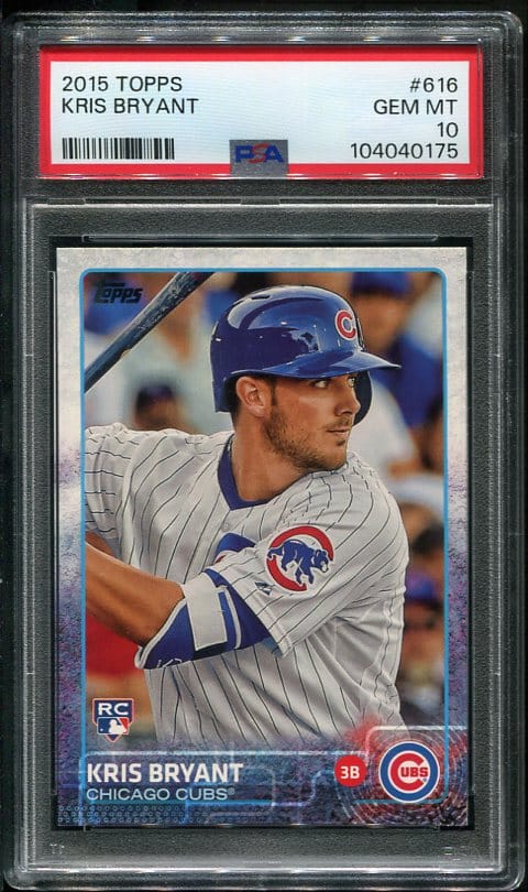 Authentic 2015 Topps #616 Rookie Kris Bryant PSA 10 Baseball Card