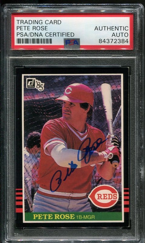 Authentic Autographed 1985 Donruss #641 Pete Rose PSA/DNA Baseball Card