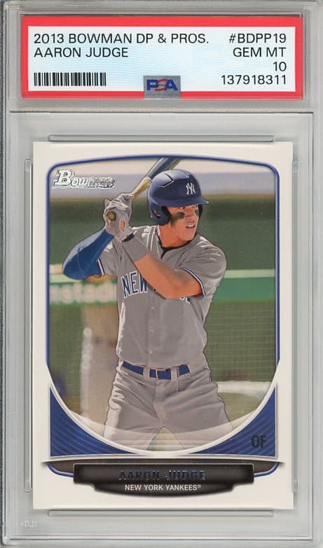2013 Bowman Draft Picks & Prospects #BDPP19 Aaron Judge PSA GEM MINT 10 Rookie Baseball Card