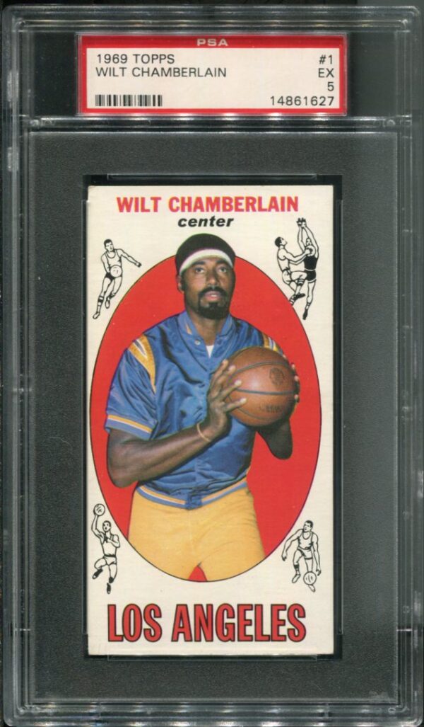 Authentic 1969 Topps #1 Wilt Chamberlain PSA 5 Basketball Card