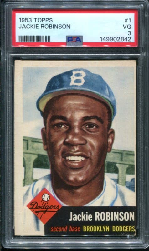 Authentic 1953 Topps #1 Jackie Robinson PSA 3 Baseball Card