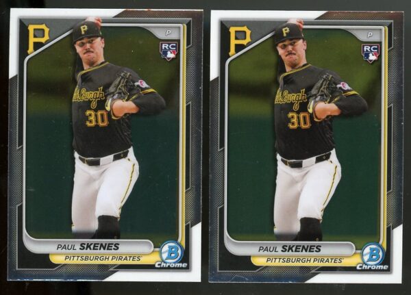 (Lot of 2) 2024 Bowman Chrome #31 Paul Skenes rookie card- NM or Better!Â
