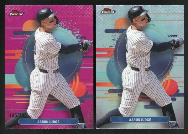 (Lot of 2) 2025 Aaron Judge Finest Refractor #172 & 2025 Aaron Judge Pink Finest Refractor #172 - serial numbered #195/300 - NM or better!