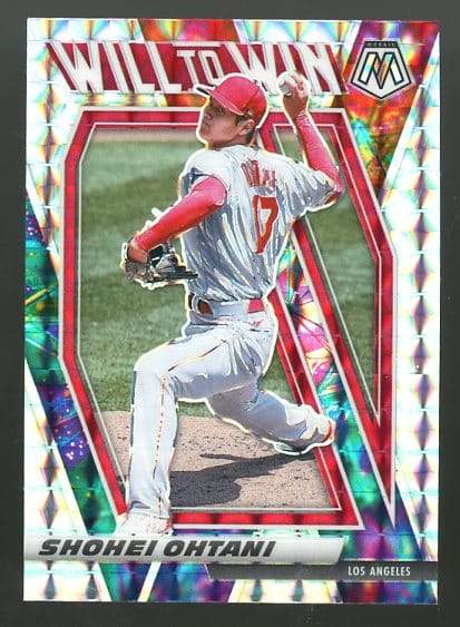 2021 Panini Mosaic Will To Win #8 Shohei Ohtani baseball card - NM or better!