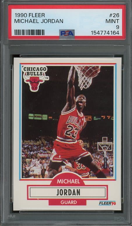 Authentic 1990 Fleer #26 Michael Jordan PSA 9 basketball card - Recently Graded & New PSA Holder