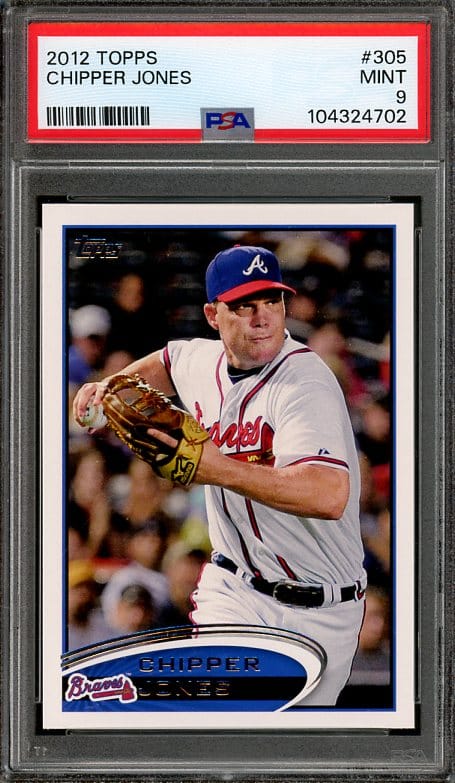 2012 Topps #305 Chipper Jones PSA GEM MINT 10 Baseball Card - Recently Graded & New PSA Holder