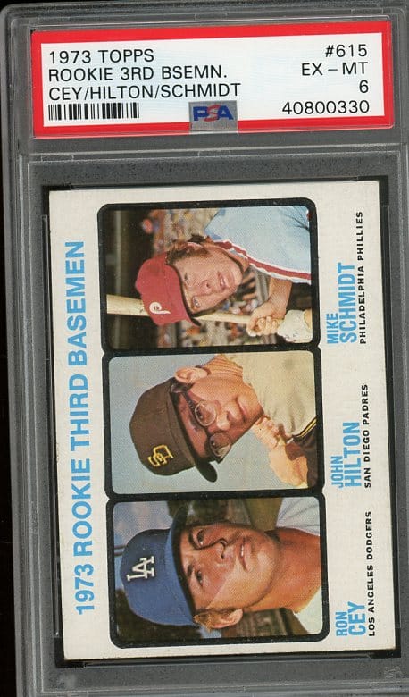 Authentic 1973 Topps #615 Mike Schmidt PSA 6 Rookie Baseball Card - Recently Graded & New PSA Holder