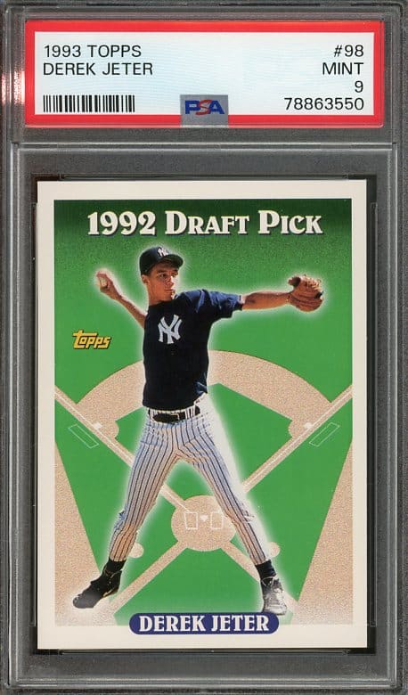 Authentic 1993 Topps #98 Derek Jeter PSA 9 Rookie Baseball Card