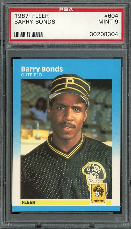Authentic 1987 Fleer #604 Barry Bonds PSA 9 Baseball Card - Recently Graded & New PSA Holder