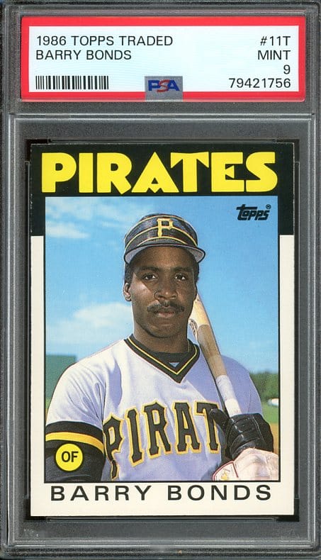 Authentic 1986 Topps Traded #11T Barry Bonds PSA 9 Baseball Card - Recently Graded & New PSA Holder